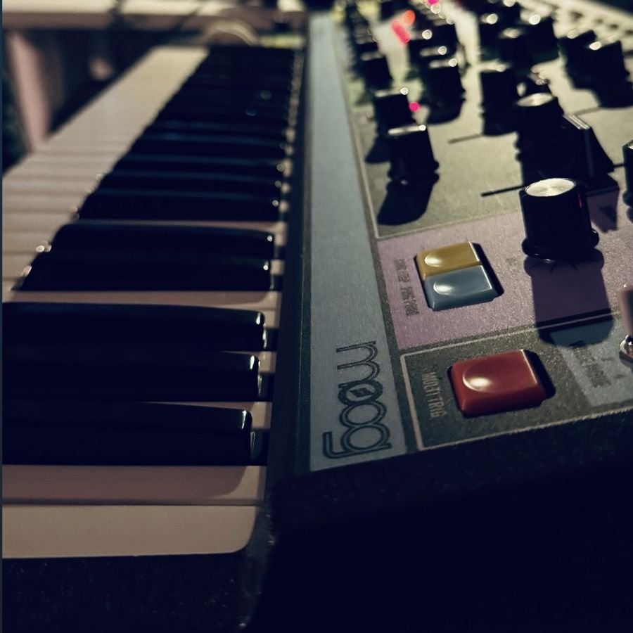 Moog — klawiatura i panel