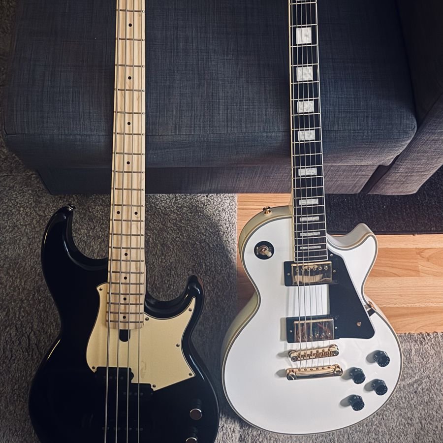 Bas i gitara Les Paul